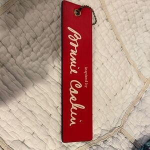 Coach Bonnie Cashin Reissue Red Leather XL hangtag keychain like new